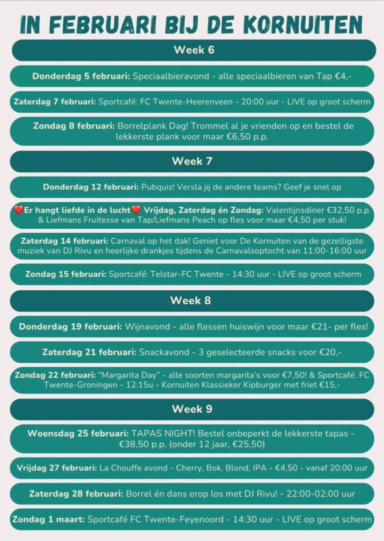 In Februari bij De Kornuiten