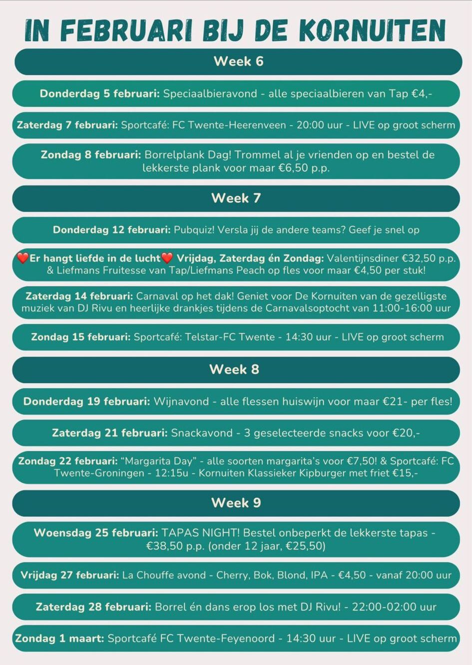 In Februari bij De Kornuiten