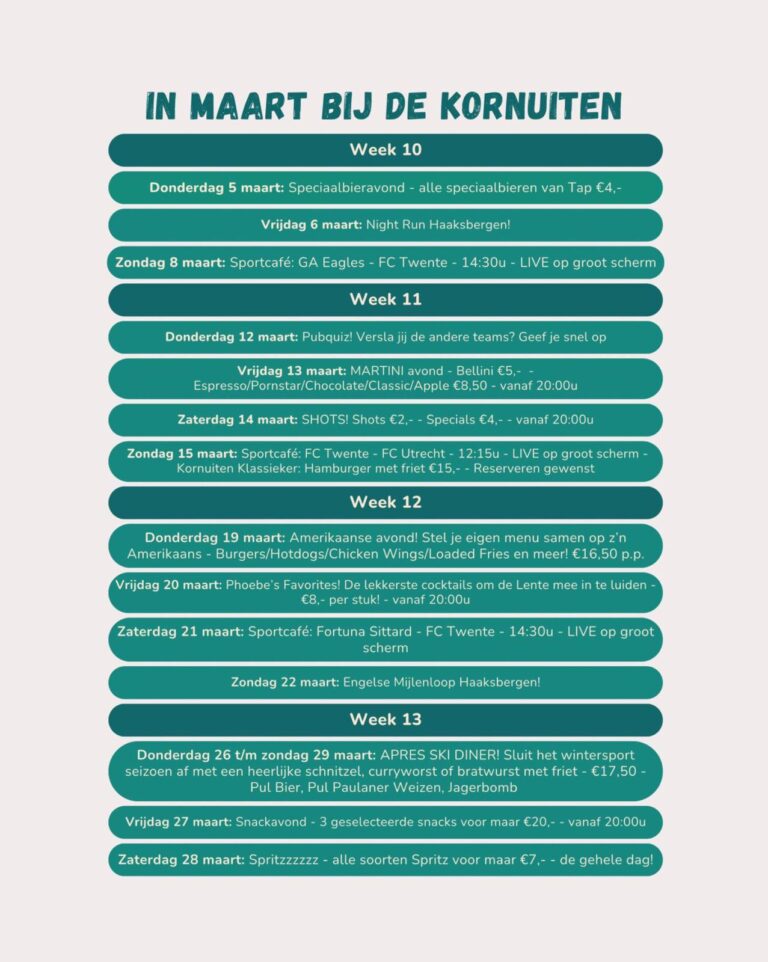 In Maart bij De Kornuiten