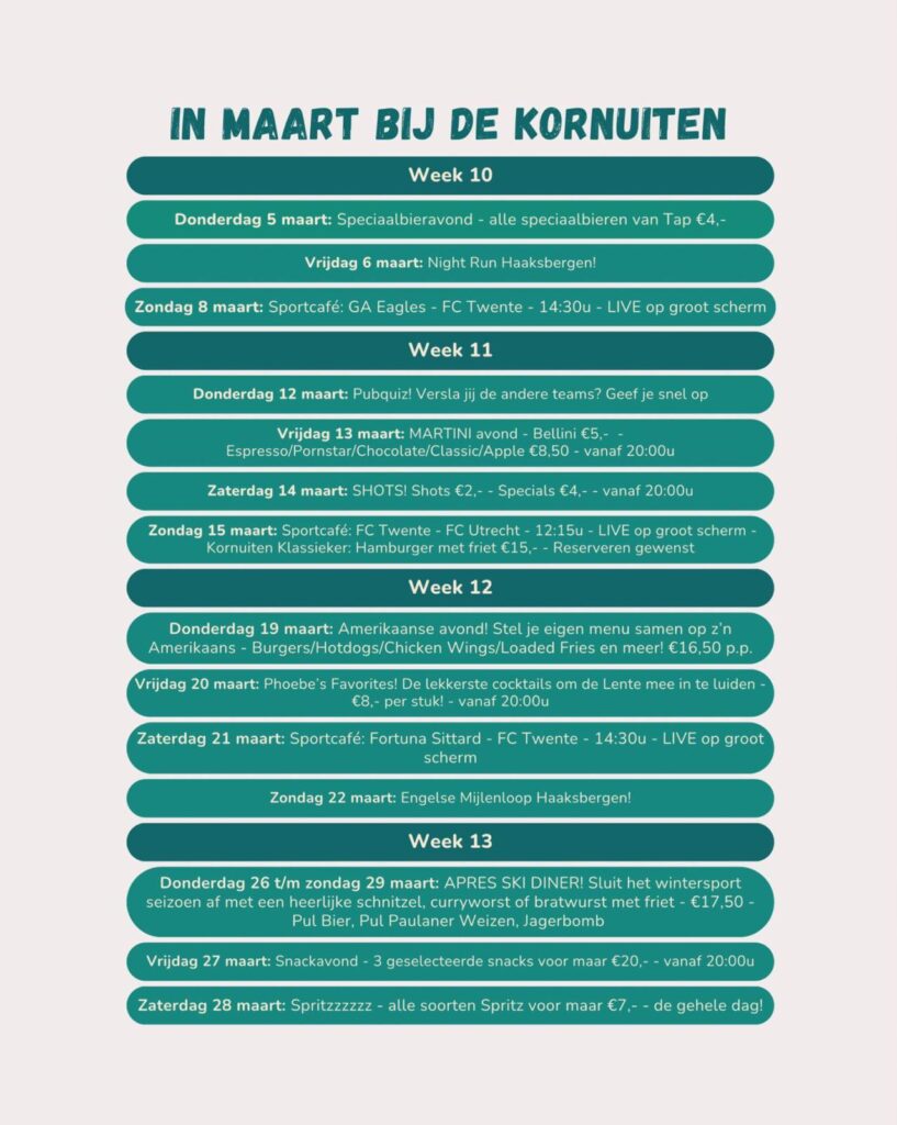 In Maart bij De Kornuiten